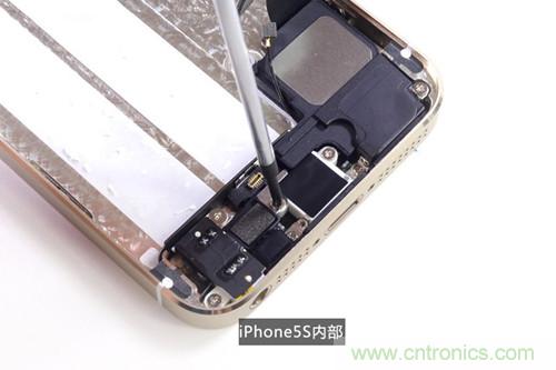 土豪金iPhone 5S拆解:內(nèi)部結(jié)構(gòu)升級(jí),維修難度增加