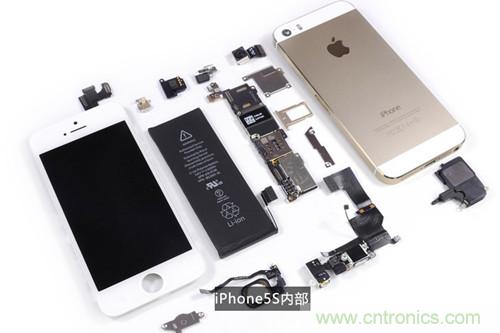 土豪金iPhone 5S拆解:內(nèi)部結(jié)構(gòu)升級(jí),維修難度增加