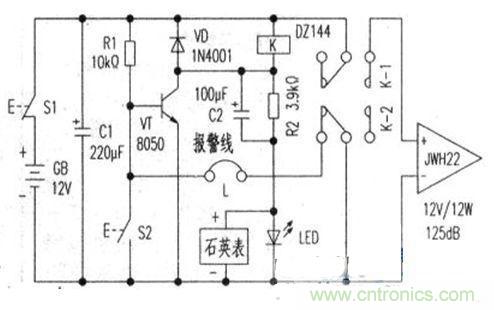 “小偷的天敵”可計時、易制作的防盜報警器設計