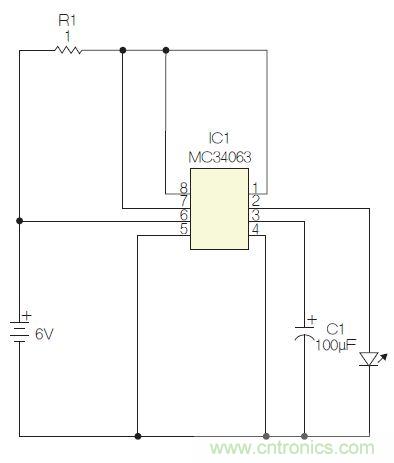 圖1:閃光燈標(biāo)電路圖。