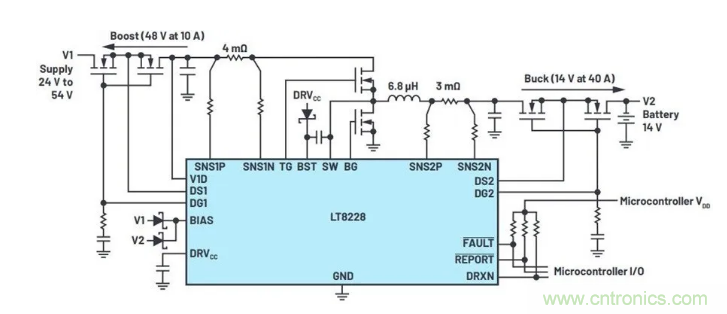 簡化雙電池電源系統(tǒng)，48 V/12 V汽車應(yīng)用指日可待