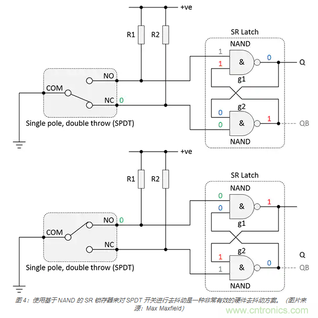 當(dāng)軟件去抖動不合適時,如何實現(xiàn)開關(guān)和繼電器硬件去抖動? 當(dāng)軟件去抖動不合適時,如何實現(xiàn)開關(guān)和繼電器硬件去抖動?
