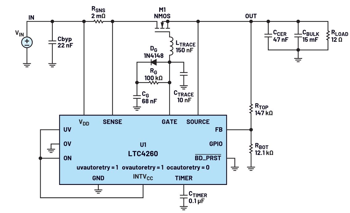 我的熱插拔控制器電路為何會振蕩？
